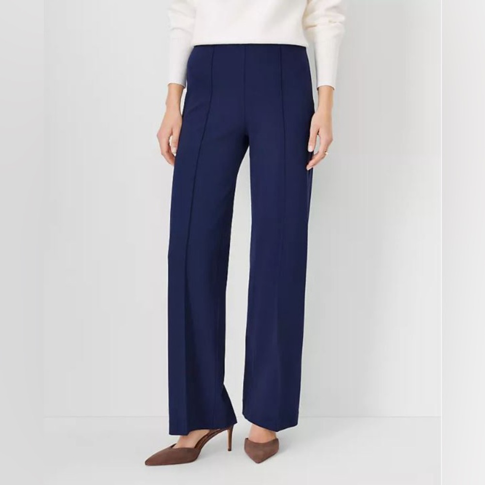 Ann Taylor Petite Blue Twill Pants in Size 8P